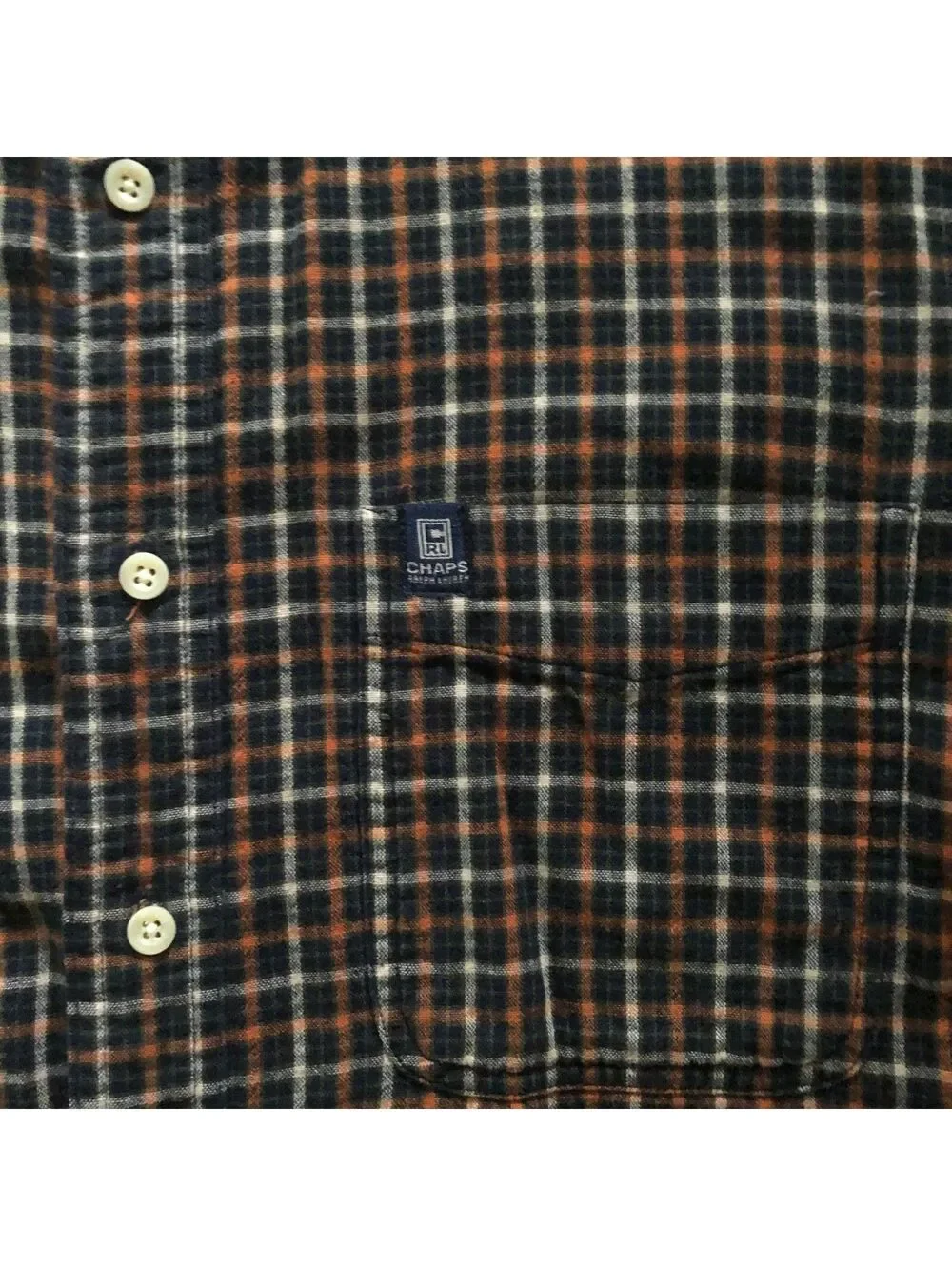 Chaps Ralph Lauren Men's Long Sleeve Button-Down Plaid Shirt Large